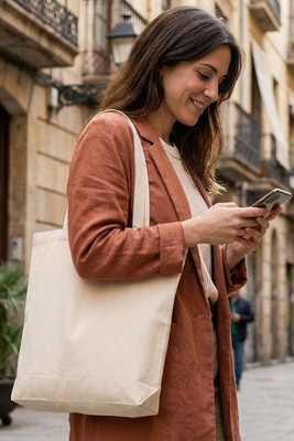 SOL'S 04093 - Eco-Friendly Cotton Shopping Tote with Reinforced Handles