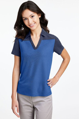 Core365 CE112CW - Ladies Fusion ChromaSoft Colorblock Polo