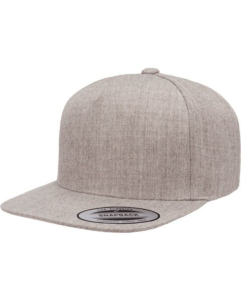 Yupoong YP5089 - Adult 5-Panel Structured Flat Visor Classic Snapback Cap
