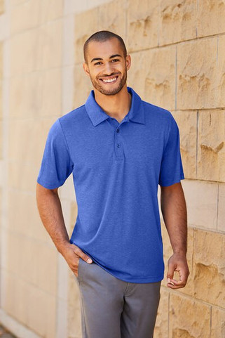 Team 365 TT51H - Mens Zone Sonic Heather Performance Polo