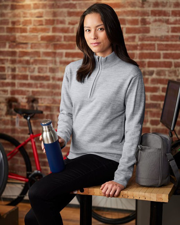 Harriton M421 - Unisex Pilbloc Quarter-Zip Sweater