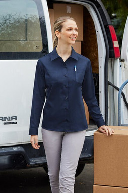 Harriton M585LW - Ladies Advantage IL Long-Sleeve Workshirt