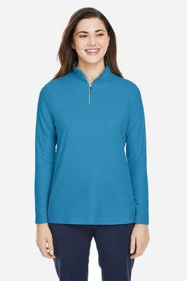 CORE365 CE405W - Ladies Fusion ChromaSoft Pique Quarter-Zip