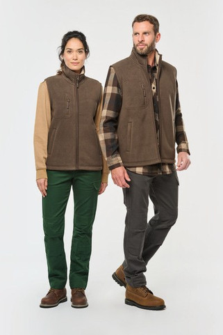 WK. Designed To Work WK610 - Unisex fleece bodywarmer with sherpa inner