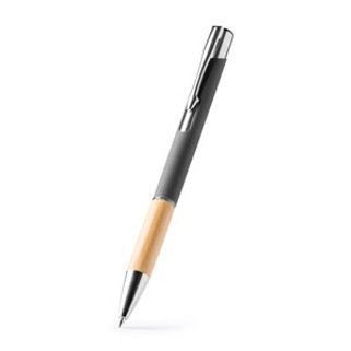 BORUX Długopis z korpusem wykonanym z aluminium i bambusowym uchwytem oferuje unikalne połączenie trwałości i elegancji - EgotierPro BL1244