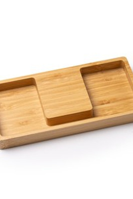 LUKE Wireless Bamboo Charger Tray - EgotierPro CR1055