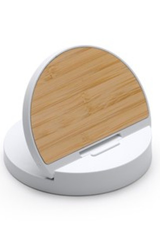 REMUS 10W Wireless Charger, Bamboo/ABS - EgotierPro CR1082