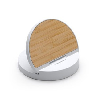 REMUS 10W Wireless Charger, Bamboo/ABS - EgotierPro CR1082