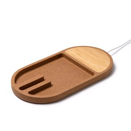 Cosmic: Kurk/Bamboe Draadloze Oplader - EgotierPro CR1210