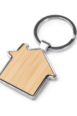 Duplex Bamboo House Keychain - EgotierPro KO1148