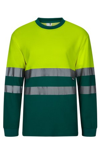Velilla 305615 - BICOLOR LONG-SLEEVE COTTON T-SHIRT AV
