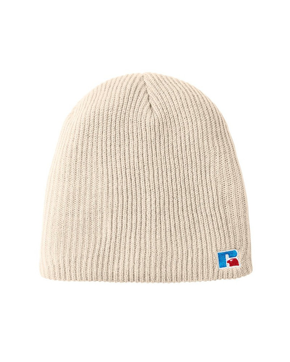 Russell Athletic UB89UHB - Cozy Double Layer Embroidered Knit Beanie