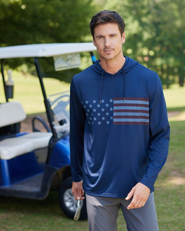 Puma Golf 537474 - Men's Volition Striped Hooded Pullover