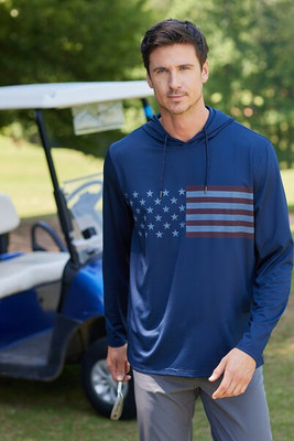 Puma Golf 537474 - Men's Volition Striped Hooded Pullover