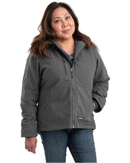 Berne WHJ65 - Ladies Heathered Duck Hooded Jacket