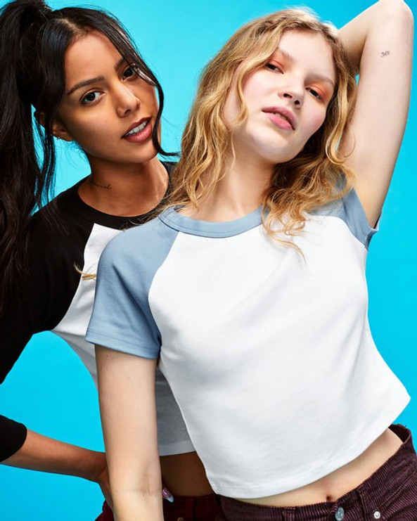 Bella+Canvas 1201 - Ladies Micro Ribbed Raglan Baby Tee