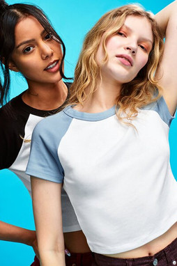Bella+Canvas 1201 - Ladies Micro Ribbed Raglan Baby Tee