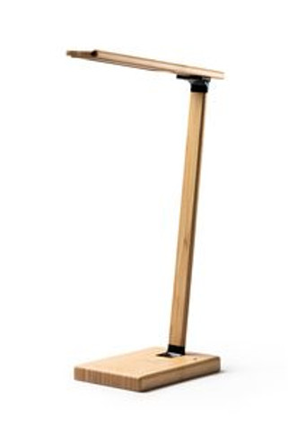 MARSAL Foldable bamboo table lamp with in-built 10W wireless charger - EgotierPro CR2990