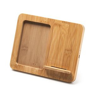 VULCO Wireless charger with photo frame made of bamboo - EgotierPro CR2992