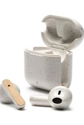 KUASI Wireless earbuds in wheat fibre and bamboo - EgotierPro EP3041