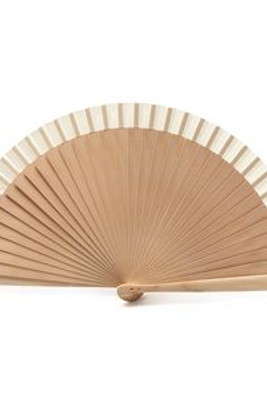 ZANTE Hand fan with wooden ribs and cotton fabric - EgotierPro FN3113