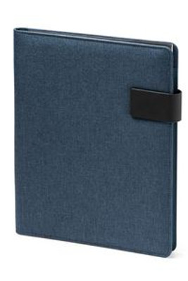 SAMAR Multipurpose A4 folder in heather 600D RPET with magnetic clasp - EgotierPro FO7984