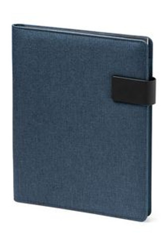 SAMAR Multipurpose A4 folder in heather 600D RPET with magnetic clasp - EgotierPro FO7984