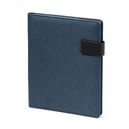 SAMAR Multipurpose A4 folder in heather 600D RPET with magnetic clasp - EgotierPro FO7984