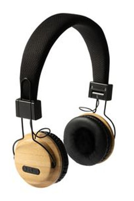 TANGO Adjustable wireless headphones in bamboo and RPET fabric - EgotierPro HP3042