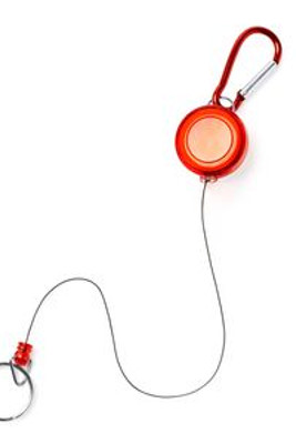 DOKI Rollerclip keyring with carabiner and retractable ring - EgotierPro KO4209