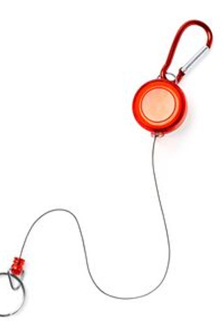 DOKI Rollerclip keyring with carabiner and retractable ring - EgotierPro KO4209