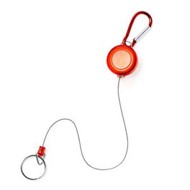 DOKI Rollerclip keyring with carabiner and retractable ring - EgotierPro KO4209