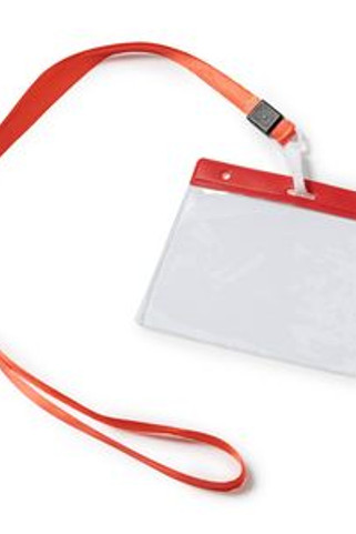 POMEL Lanyard with matching carabiner and PVC badge holder - EgotierPro LY7045