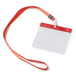POMEL Lanyard with matching carabiner and PVC badge holder - EgotierPro LY7045