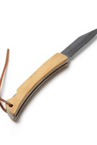 KAIDE Stainless steel jackknife with grip in natural bamboo - EgotierPro NA3988
