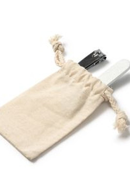 VELVET Manicure kit in a drawstring cotton pouch - EgotierPro SB1125