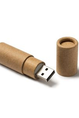 VIKEN Cylindrical USB memory stick in recycled cardboard - EgotierPro US4195