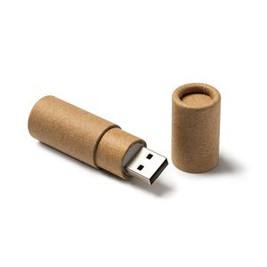 VIKEN Cylindryczna pamięć USB wykonana z tektury pochodzącej z recyklingu - EgotierPro US4195
