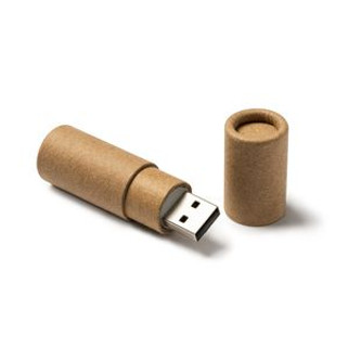 VIKEN Cylindrical USB memory stick in recycled cardboard - EgotierPro US4195