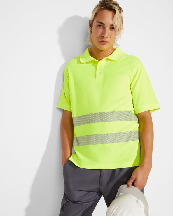 Roly HV9318 - ATRIO Technical high-visibility short-sleeve polo shirt