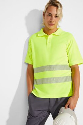 Roly HV9318 - ATRIO Technical high-visibility short-sleeve polo shirt