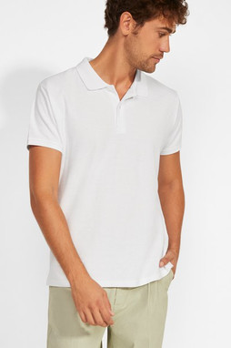 Roly PO6617 - Polo en Coton Bio Certifié avec Col et Manches Côtelés