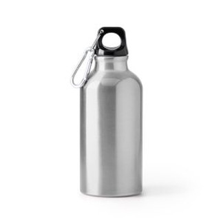 RENKO Recycled aluminium bottle with single wall and matching carabiner - EgotierPro BI4214