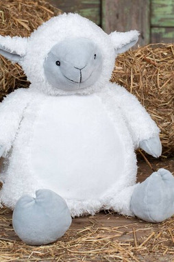 MUMBLES MM576 - Customizable Plush Lamb with Removable Stuffing