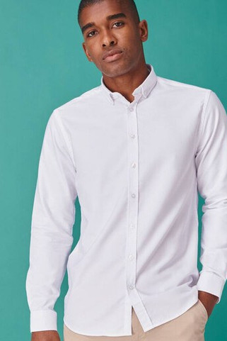 Henbury HY512R - MEN’S MODERN L/S OXFORD SKJORTE – REGULAR PASSFORM