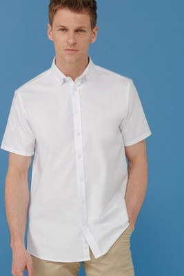 HENBURY HY517R - MEN’S MODERN S/S OXFORD SHIRT – REGULAR FIT