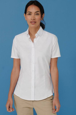 HENBURY HY518R - Damen Kurzarm Oxford Hemd - Regular Fit