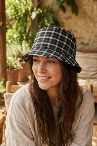 FLEXFIT F5003C - Trendy Checkered Polyester Bucket Hat