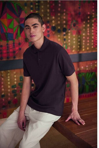 B&C BCU424 - Short-sleeved fine piqué poloshirt