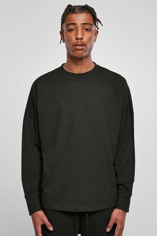 BUILD YOUR BRAND BY198 - OVERSIZED CUT ON SLEEVE LONGSLEEVE